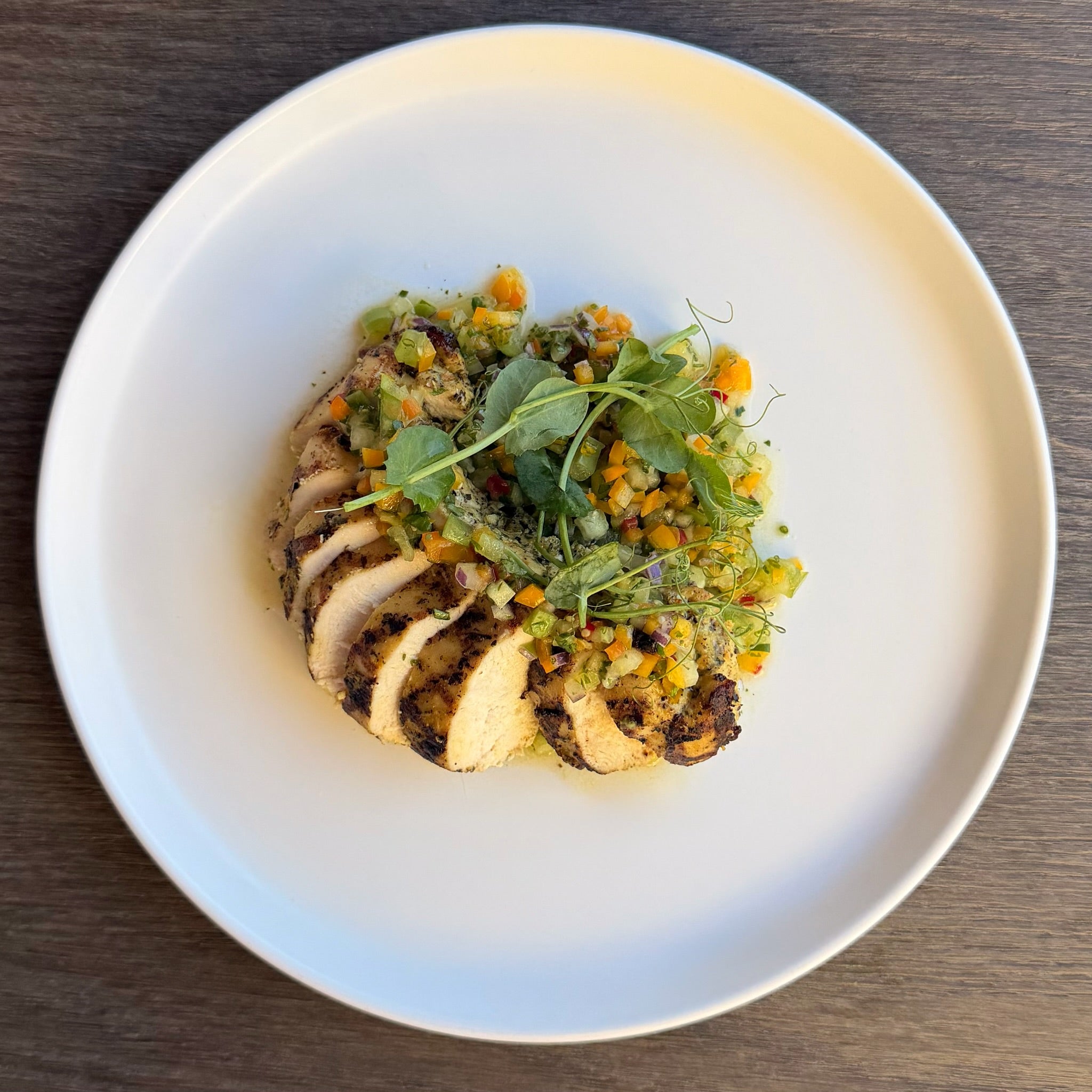 Citrus Grilled Chicken Breast With Summer Pepper Gremolata