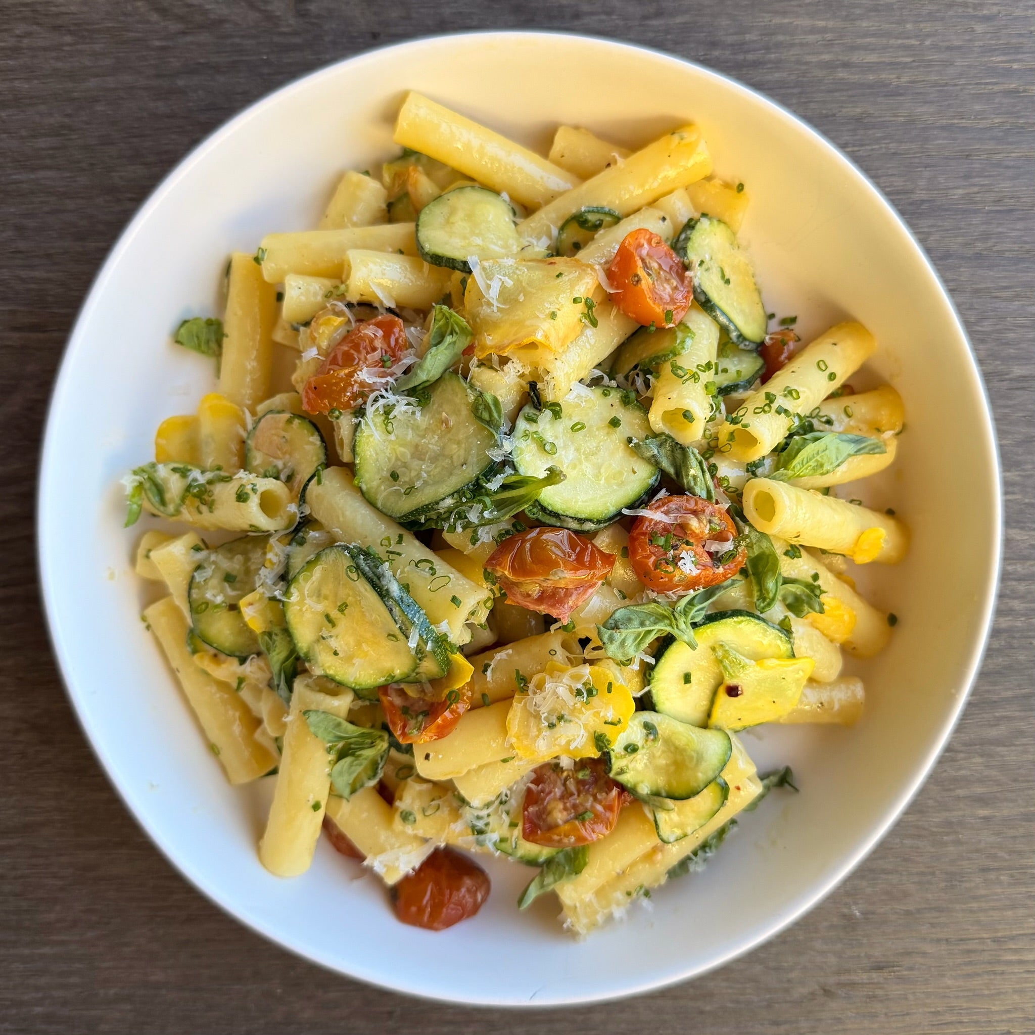 Summer Squash & Basil Pasta