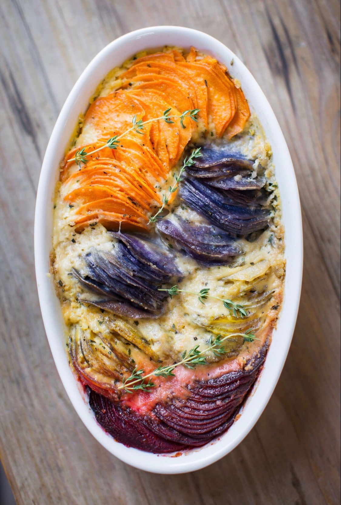 Roasted Root Vegetable Gratin