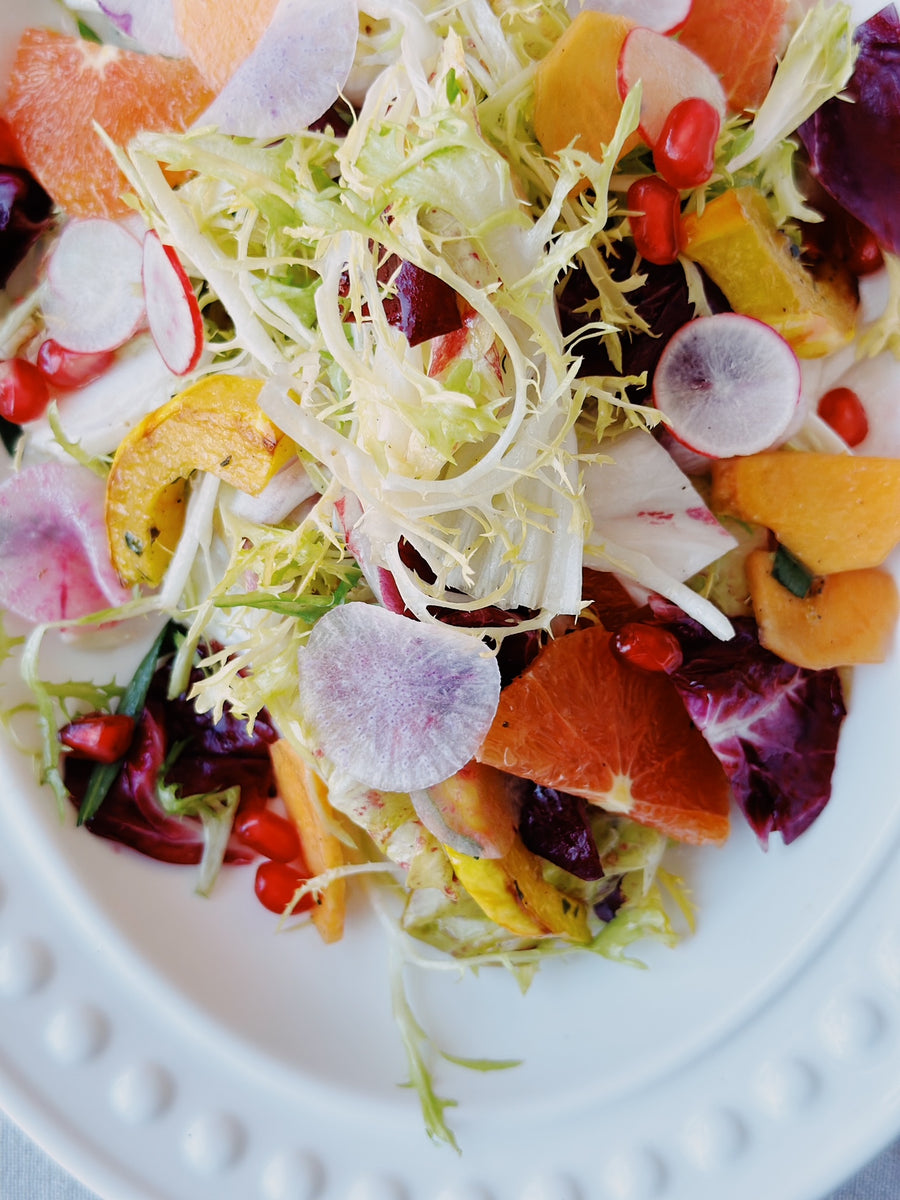 Autumn Chicories & Persimmon Salad (GF + V)