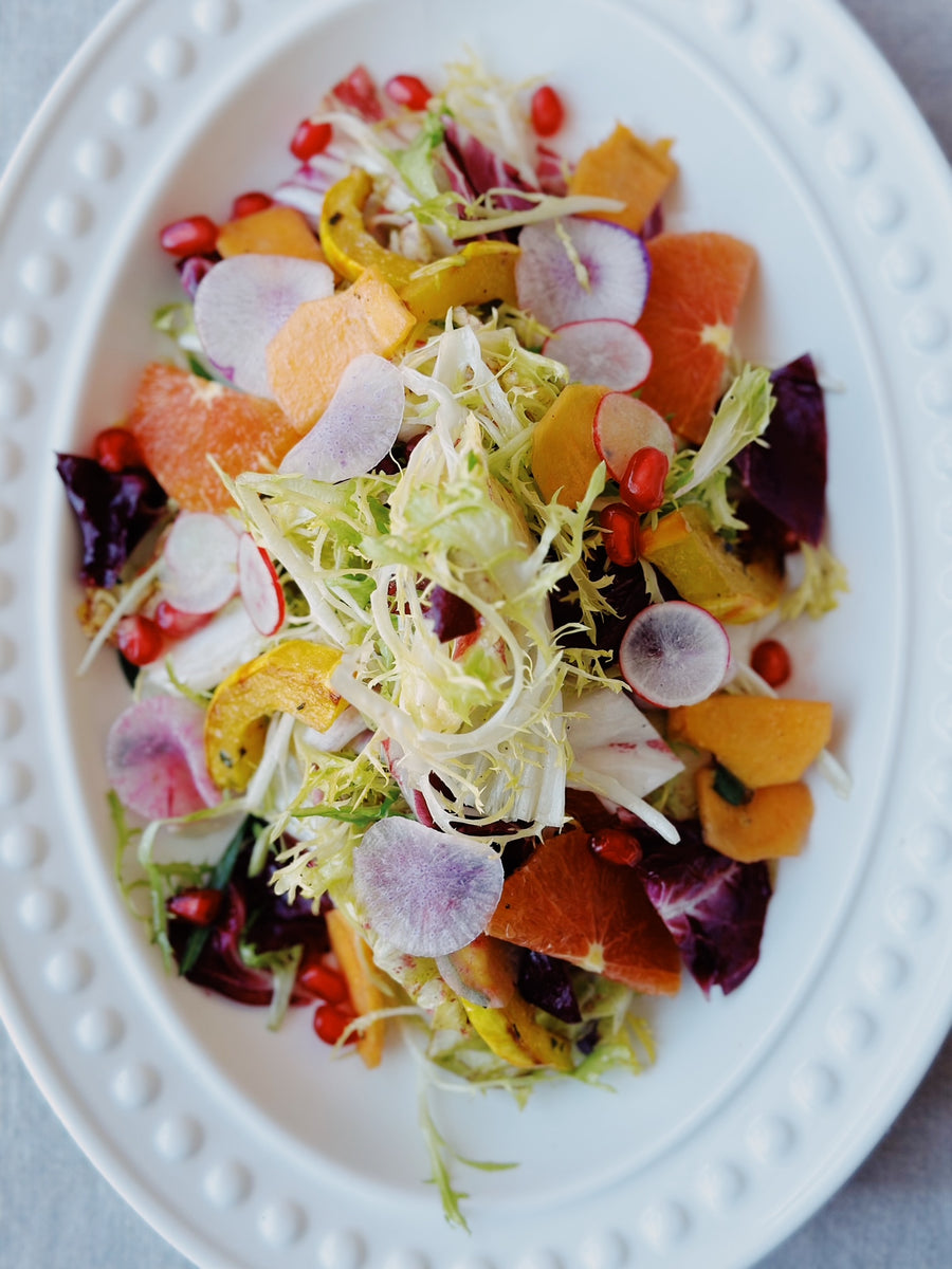 Autumn Chicories & Persimmon Salad (GF + V)