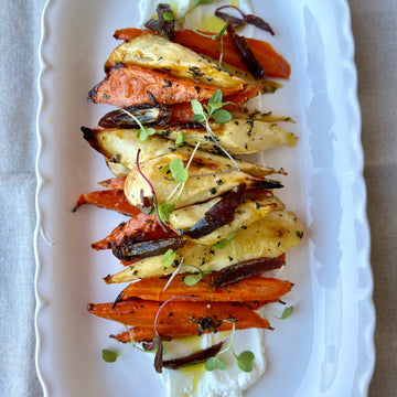 Honey Roasted Parsnips & Carrots (GF + Veg)