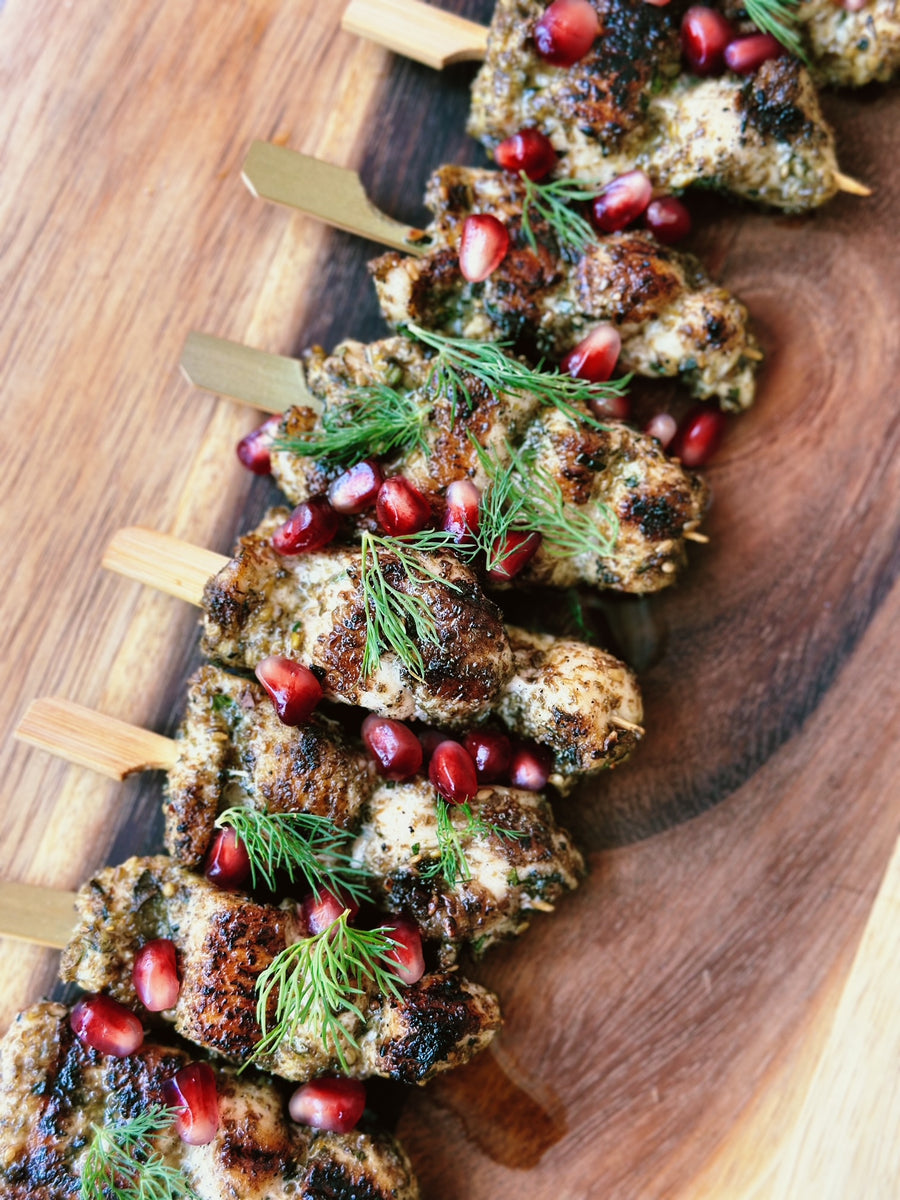 Za’atar & Pomegranate Chicken Skewer