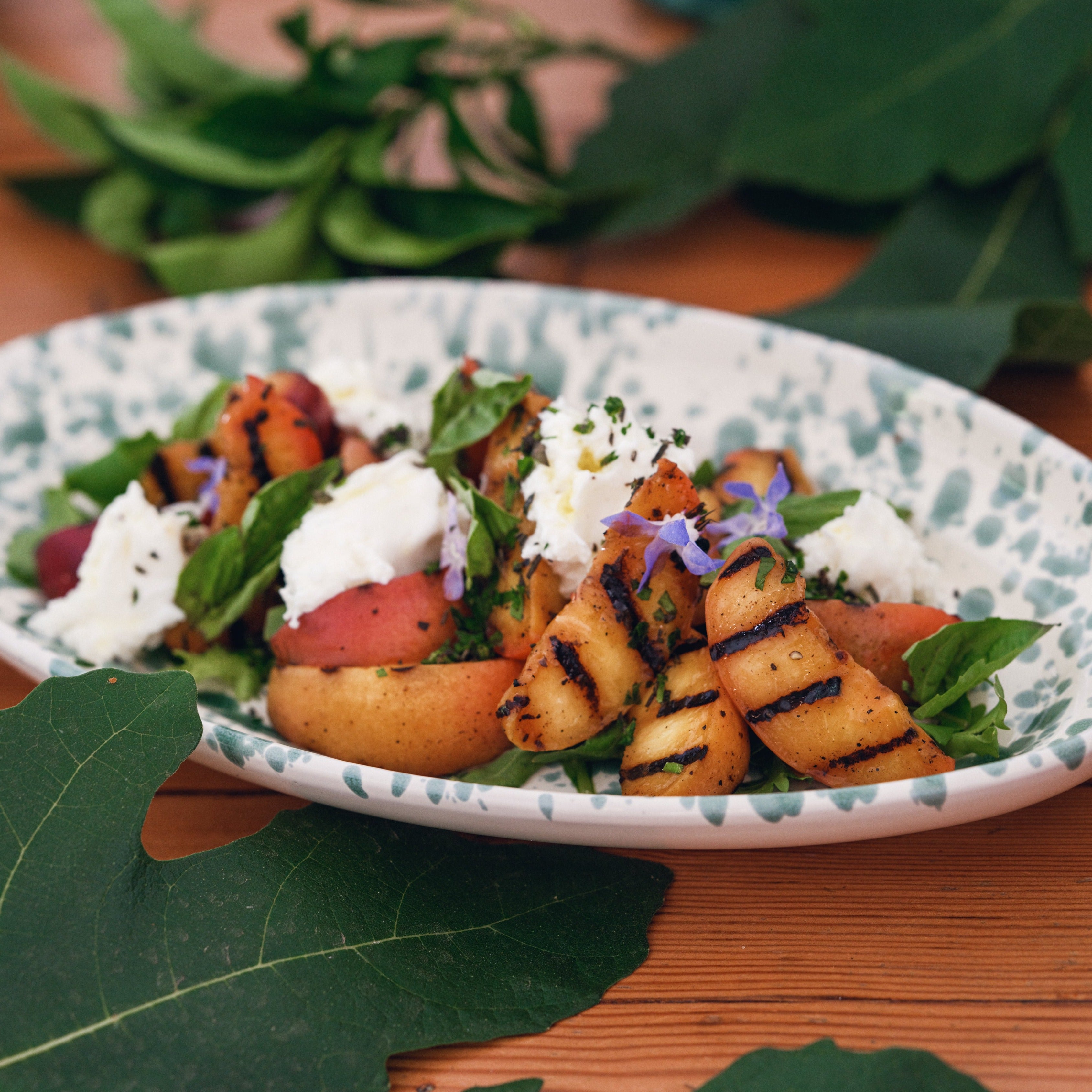 Grilled Peaches & Burrata Salad